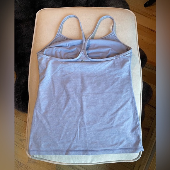 Lululemon Power Y Tank Size 10 Heathered Lavender Dusk - Picture 5 of 5